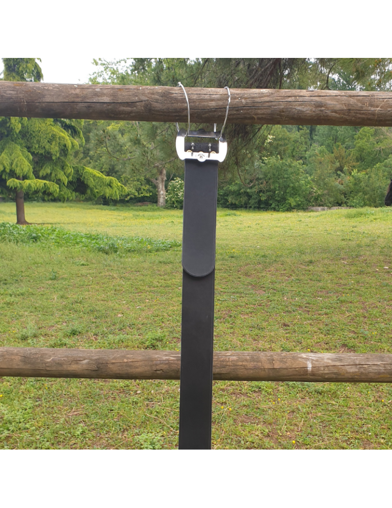 Collier cuir vache boucle inox