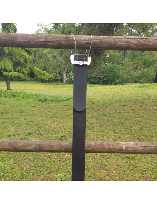 Collier cuir vache boucle inox