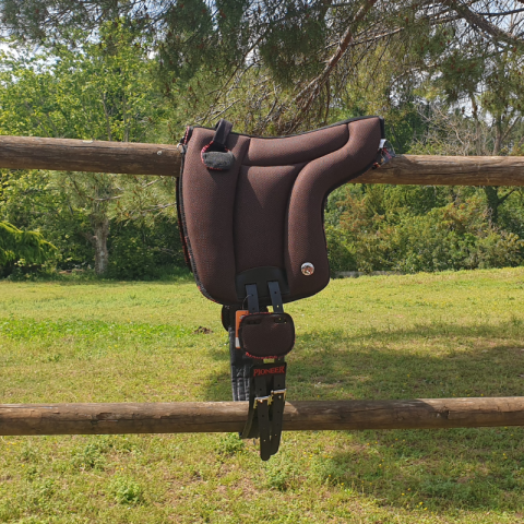 Selle sans arçon, tissu respirant et néoprène