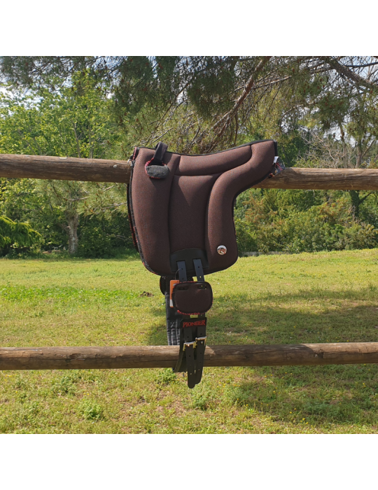 Selle sans arçon, tissu respirant et néoprène