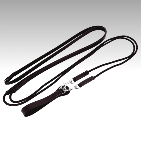 Rênes allemandes en cuir / corde NORTON – Sellerie Baude 2