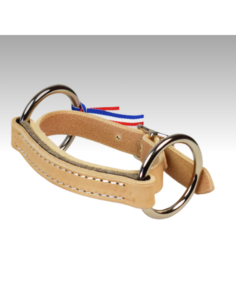 Mors plat en cuir à gourmette RONZON