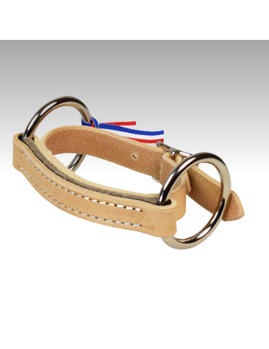 Mors plat en cuir à gourmette RONZON