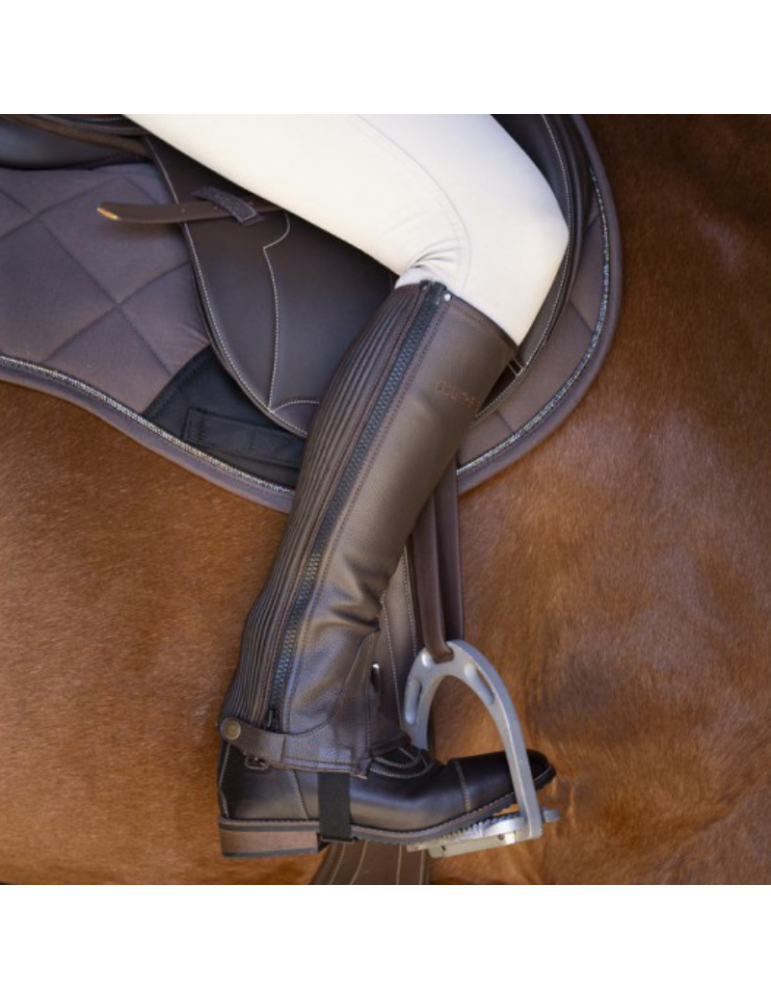 Mini-chaps cuir EQUITHEME