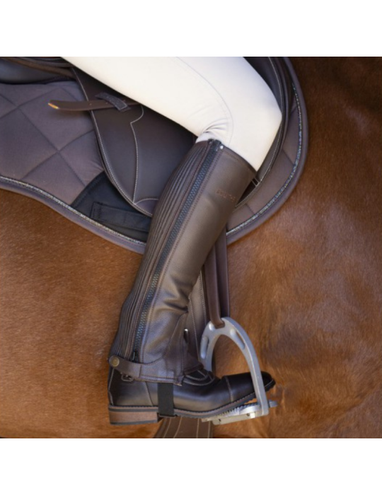 Mini-chaps cuir EQUITHEME