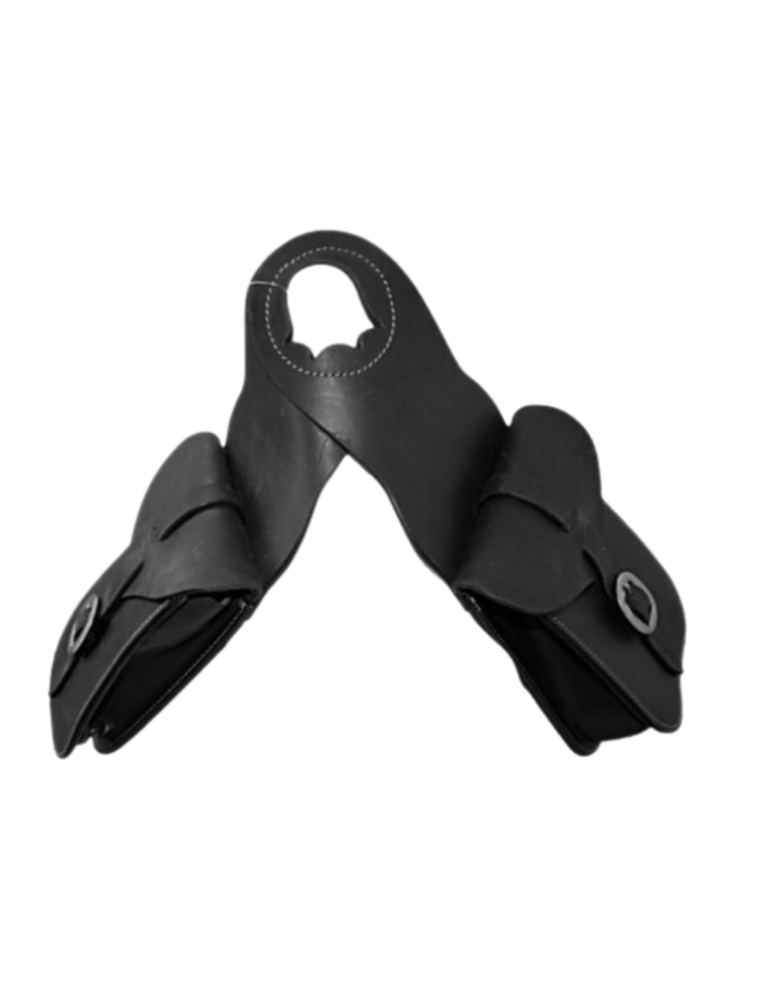 Fontes avant pour selle, en cuir, s'adapte sur une selle type western
