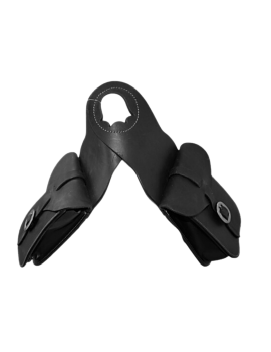 Fontes avant pour selle, en cuir, s'adapte sur une selle type western