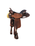 Selle western en cuir 15.5"/ 16" couleur cognac, brun foncé