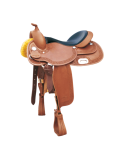 Selle western cuir marron, Tailles: 15,5"/16"/17’"