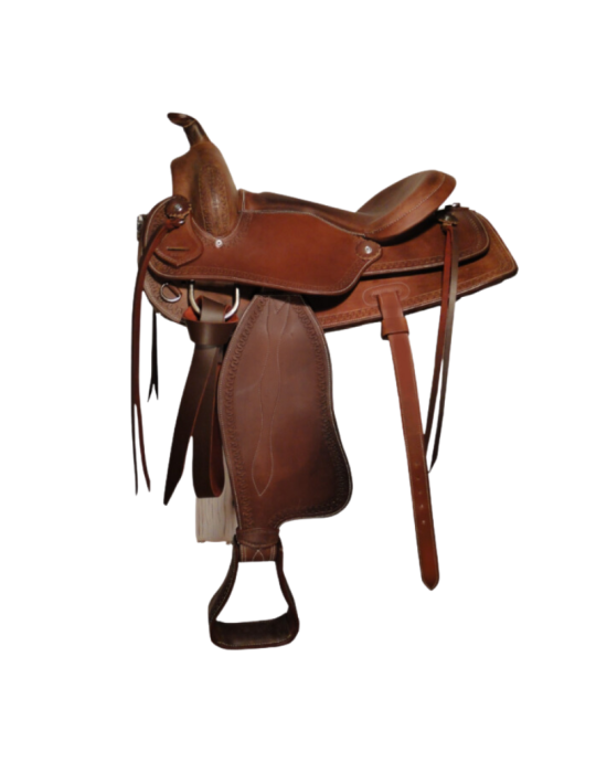 Selle western cuir lisse SB – Sellerie Baude