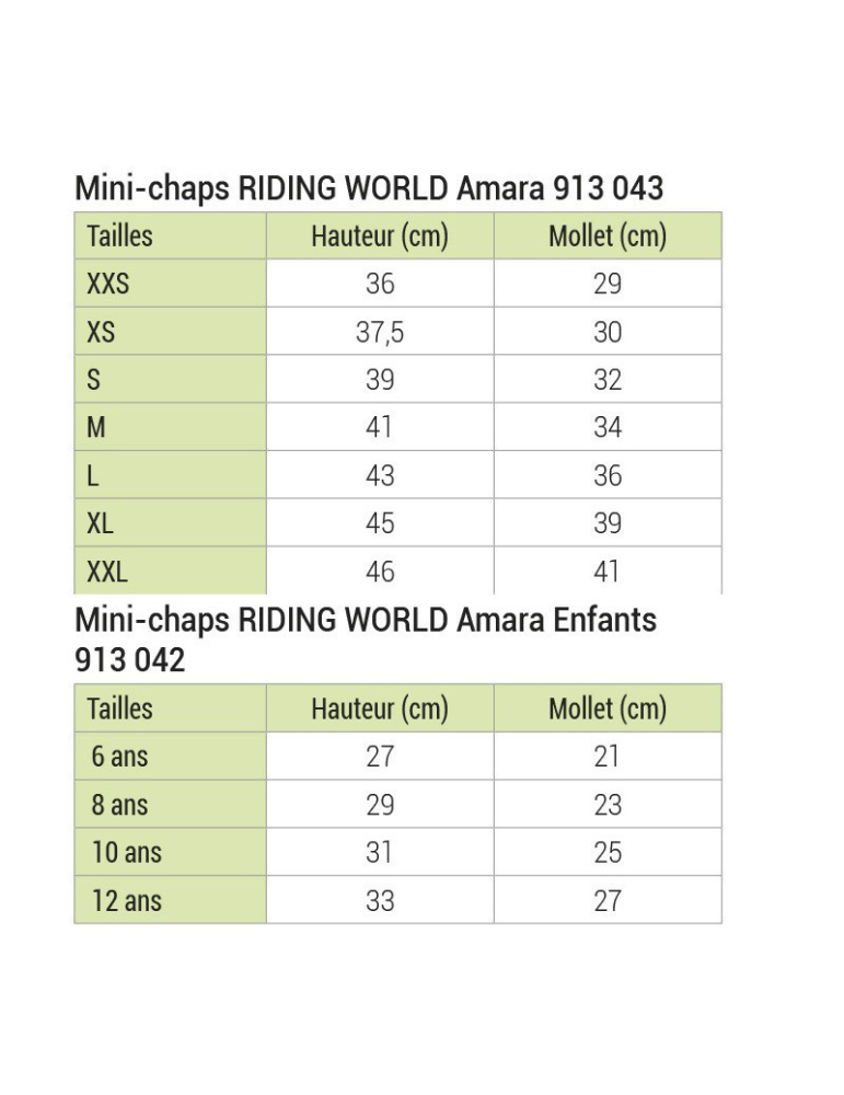 Mini-chaps Amara RIDING WORLD