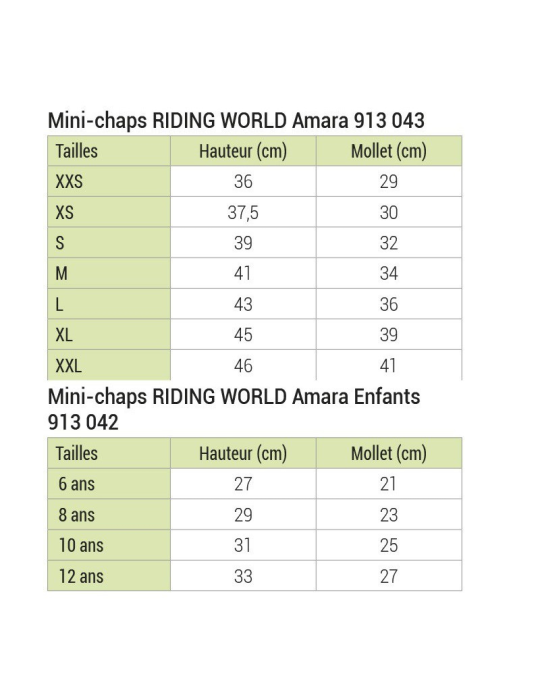 Mini-chaps Amara RIDING WORLD