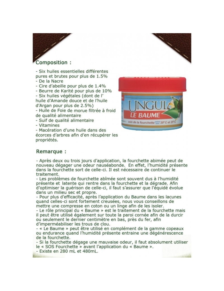 Le Baume réparateur fourchette