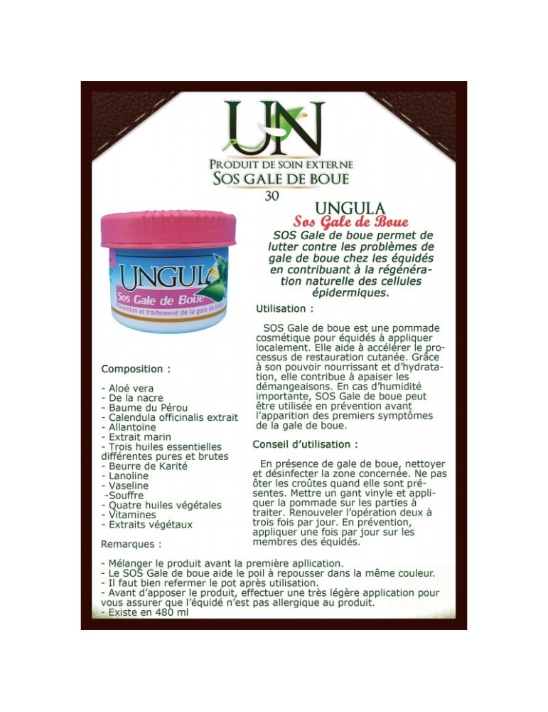 SOS gale de boue UNGULA NATURALIS