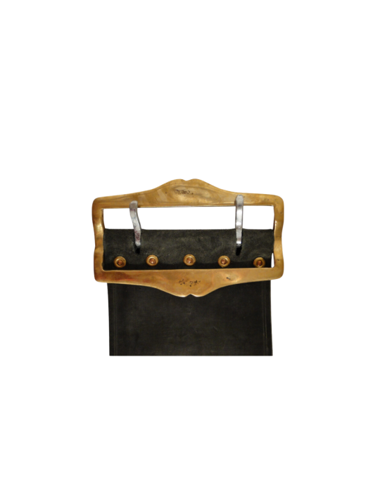 Collier cuir pour veau boucle laiton lisse