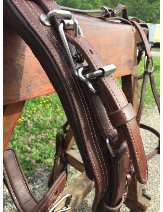 Harnais simple cuir doublé nylon SB